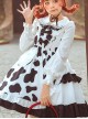 Creamy Cookies Series JSK Milk Cow Printing Sweet Lolita Sling Dress