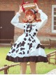 Creamy Cookies Series JSK Milk Cow Printing Sweet Lolita Sling Dress