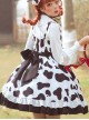 Creamy Cookies Series JSK Milk Cow Printing Sweet Lolita Sling Dress