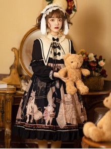 Forest Theater Series OP High Waist Sweet Lolita Long Sleeve Dress