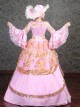 Golden Embroidery Pink Retro Palace Style Lolita Prom Dress