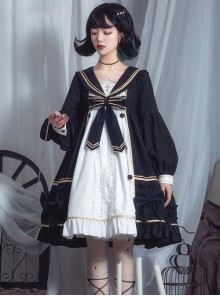 Mercury Daytime Series OP Dark Gothic Lolita Long Sleeve Dress