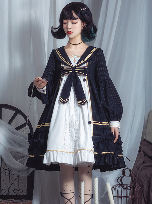 Mercury Daytime Series OP Dark Gothic Lolita Long Sleeve Dress
