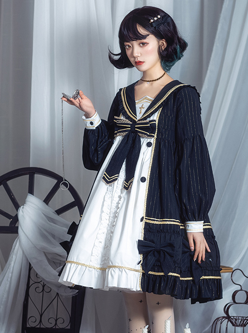 Mercury Daytime Series OP Dark Gothic Lolita Long Sleeve Dress