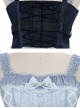 Gloomy Doll Series JSK Gothic Lolita Light Blue Sling Dress