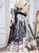 Romantic Dream In Garden Series Retro Chinese Style Printing Classic Lolita Dress