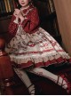 Sweet Tea Series OP Elegant Small High Waist Reflective Satin Sweet Lolita Long Sleeve Dress