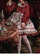Sweet Tea Series OP Elegant Small High Waist Reflective Satin Sweet Lolita Long Sleeve Dress
