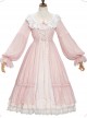 Diana Series Pink OP Elegant Palace Style Classic Lolita Long Sleeve Long Dress