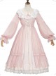 Diana Series Pink OP Elegant Palace Style Classic Lolita Long Sleeve Long Dress