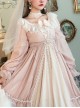 Diana Series Pink OP Elegant Palace Style Classic Lolita Long Sleeve Long Dress