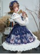 Fox Hydrangea Series Printing JSK Sweet Lolita Sling Dress