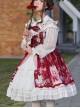 Fox Hydrangea Series Printing JSK Sweet Lolita Sling Dress