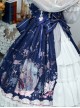 Fox Hydrangea Series Printing JSK Sweet Lolita Sling Dress