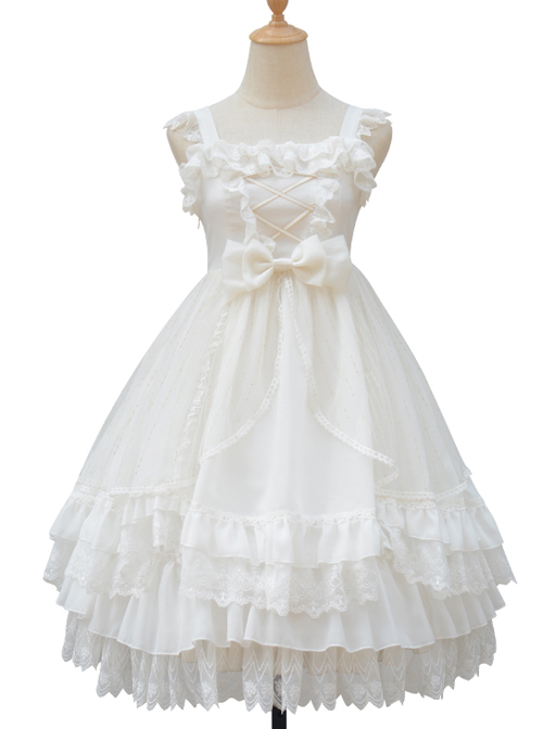 Rose Maiden Series JSK Pure Color Classic Lolita Sling Dress