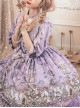 Swan Wedding Series OP Purple Classic Lolita Half Sleeve Dress