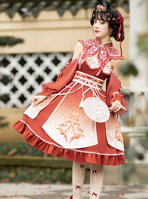 Phoenix Sounds Series JSK Chinese Style Retro Sweet Lolita Dress