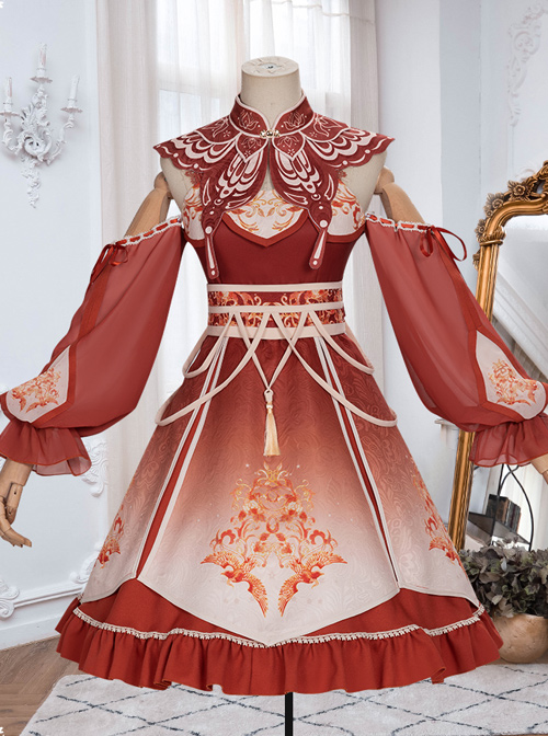 Phoenix Sounds Series JSK Chinese Style Retro Sweet Lolita Dress