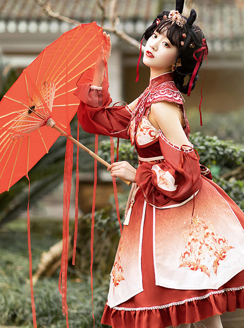 Phoenix Sounds Series JSK Chinese Style Retro Sweet Lolita Dress