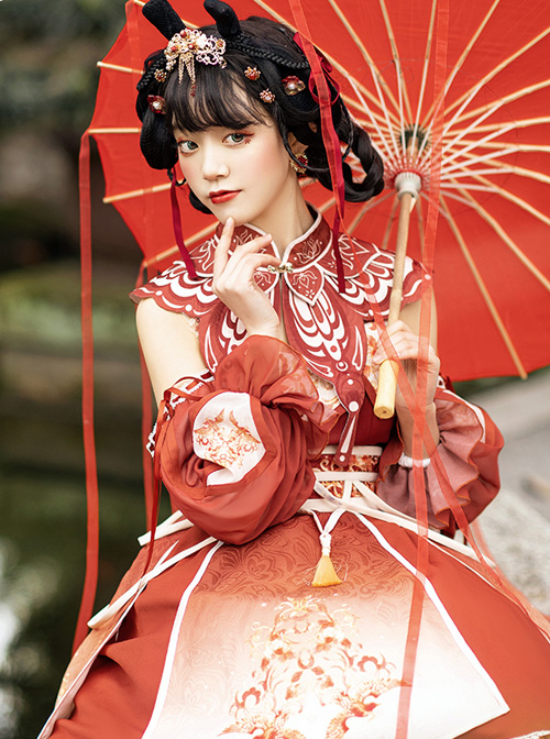 Phoenix Sounds Series JSK Chinese Style Retro Sweet Lolita Dress