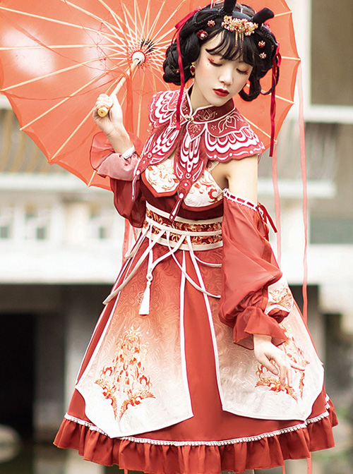 Phoenix Sounds Series JSK Chinese Style Retro Sweet Lolita Dress