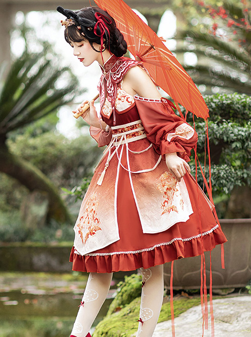 Phoenix Sounds Series JSK Chinese Style Retro Sweet Lolita Dress