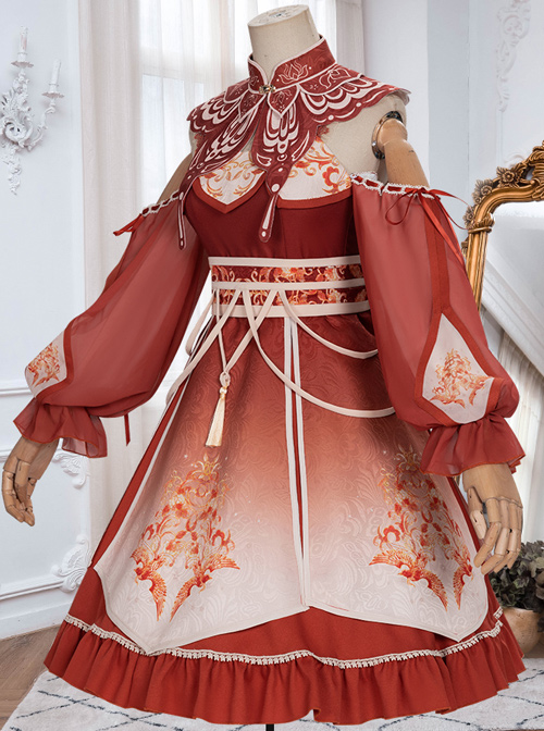 Phoenix Sounds Series JSK Chinese Style Retro Sweet Lolita Dress