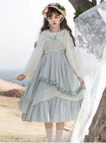 The Miss Of Cloud Trees Series JSK Light Blue Classic Lolita Sling Dress