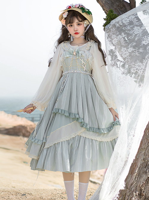 The Miss Of Cloud Trees Series JSK Light Blue Classic Lolita Sling Dress
