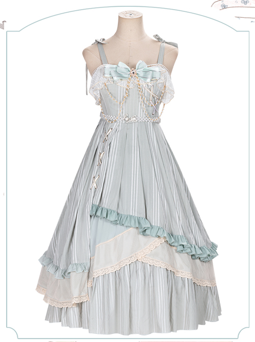 The Miss Of Cloud Trees Series JSK Light Blue Classic Lolita Sling Dress