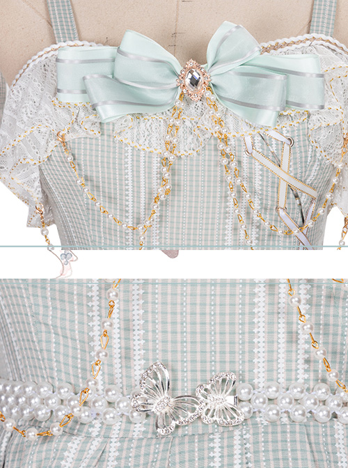 The Miss Of Cloud Trees Series JSK Light Blue Classic Lolita Sling Dress