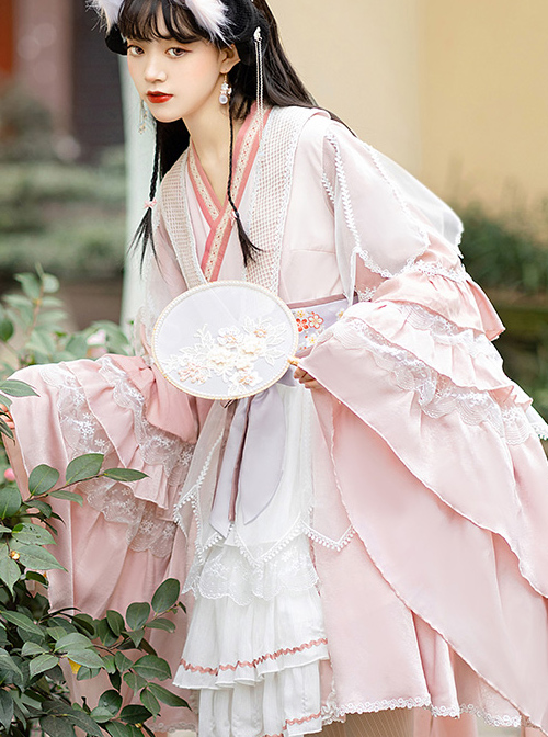 Cherry Blossom Festival Series OP Chinese Style Element Sweet Lolita Long Sleeve Dress