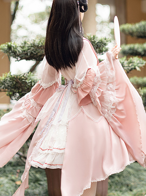 Cherry Blossom Festival Series OP Chinese Style Element Sweet Lolita Long Sleeve Dress