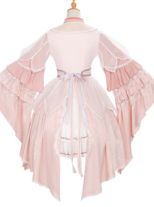 Cherry Blossom Festival Series OP Chinese Style Element Sweet Lolita Long Sleeve Dress