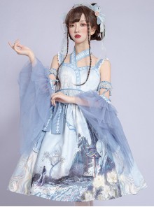 Romantic Dream In Garden Series JSK II Classic Lolita Retro Chinese Style Printing Dress