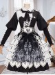 Eye Of Red Heart Series OP Retro Stitching Gothic Lolita Long Sleeve Dress