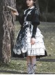 Eye Of Red Heart Series OP Retro Stitching Gothic Lolita Long Sleeve Dress