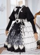 Eye Of Red Heart Series OP Retro Stitching Gothic Lolita Long Sleeve Dress