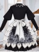 Eye Of Red Heart Series OP Retro Stitching Gothic Lolita Long Sleeve Dress