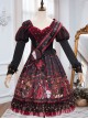 The Queen Of Hearts Series OP Gothic Lolita Printing Long Sleeve Dress