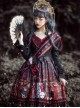 The Queen Of Hearts Series OP Gothic Lolita Printing Long Sleeve Dress