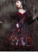 The Queen Of Hearts Series OP Gothic Lolita Printing Long Sleeve Dress