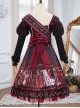 The Queen Of Hearts Series OP Gothic Lolita Printing Long Sleeve Dress