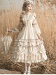 Shepherdess Series Elegant Pastoral Style Classic Lolita Detachable Hem Long Sleeve Dress