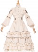 Shepherdess Series Elegant Pastoral Style Classic Lolita Detachable Hem Long Sleeve Dress