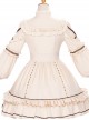 Shepherdess Series Elegant Pastoral Style Classic Lolita Detachable Hem Long Sleeve Dress