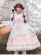 Dogs Donuts Series JSK Printing Sweet Lolita Pink Sling Dress