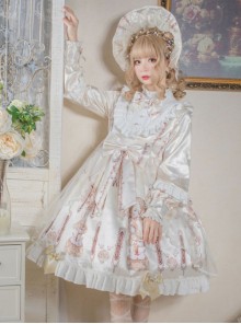 Finch And Cream Flower Series OP Sweet Lolita Long Sleeve Dress
