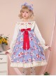 Strawberry Milk Bottle Series OP Bowknot Sweet Lolita Long Sleeve Dress