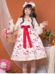 Strawberry Milk Bottle Series OP Bowknot Sweet Lolita Long Sleeve Dress